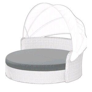 Outdoor Daybed Cushion Cover 78 Inch Round Fade Resistant Waterproof Patio...